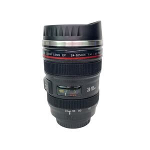 Strata Stainless Camera Lens Coffee Cup Travel Mug EF 24-105 mm 13.5 OZ